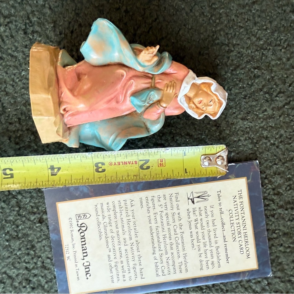 Fontanini Heirloom Mother Mary‎ Nativity Figure Figurine 5" Italy 1992 VTG - Picture 5 of 5